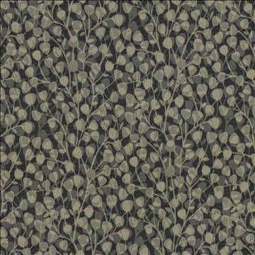 Kasmir Fabrics Leaf Overlay Carbon Fabric 